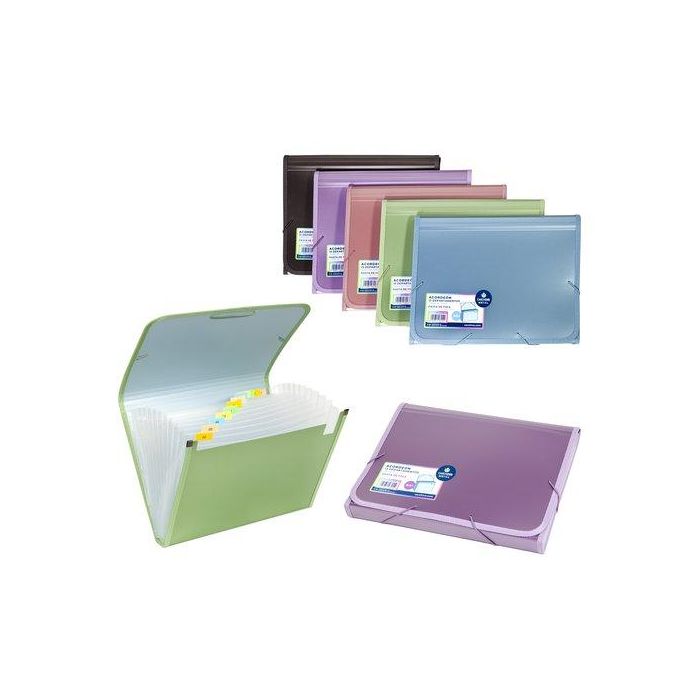 Clasificador Acordeon Carchivo Metal Pp Fº 13 Dptos.(A-Z) Expositor De 12