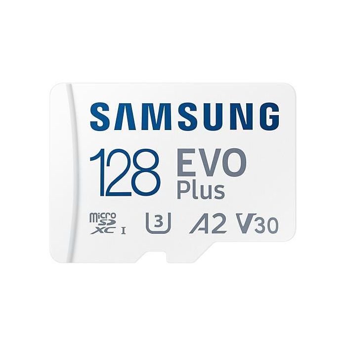 Samsung MB-MC128KA/EU Tarjeta de Memoria microSDXC EVO Plus 128GB, Clase 10 U3, hasta 130MB/s para Teléfonos/Cámaras/Tablets