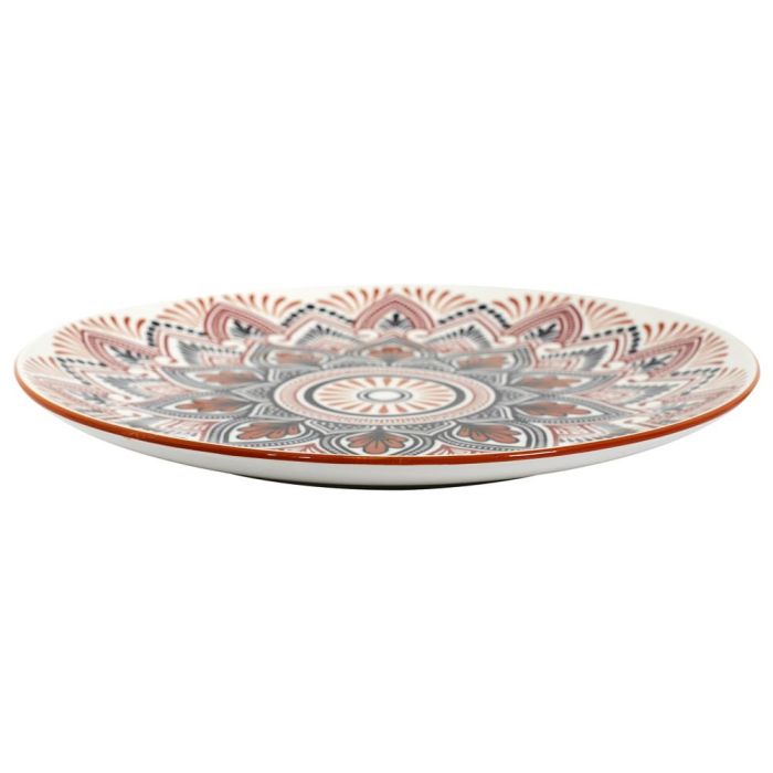Home Deco Factory Plato Llano Mandala Naranja Colección Mirage Diámetro 26 cm 2