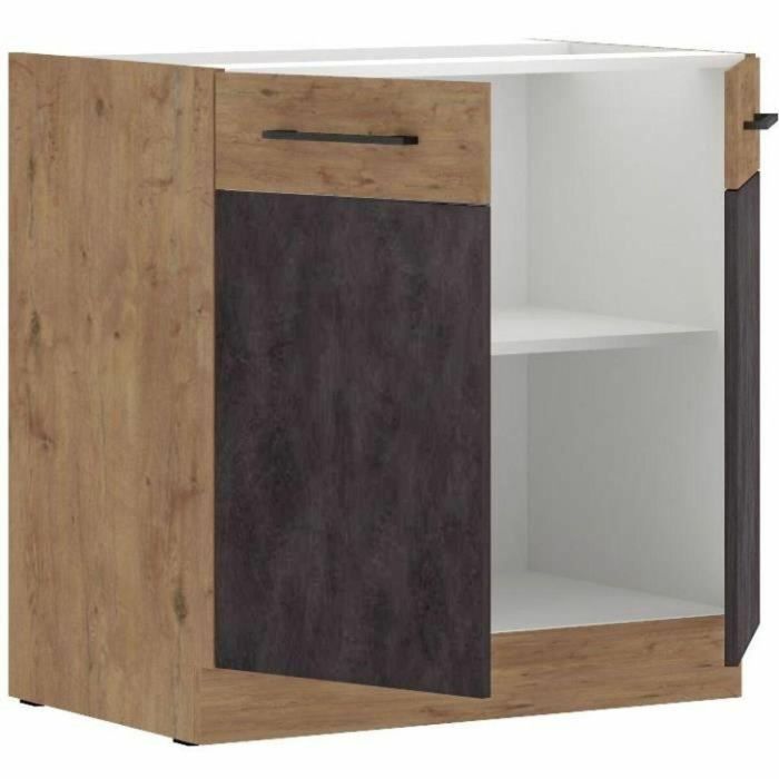 COOK ROCK80D2F Mueble Bajo ROCK 80 cm, Acabado Roble Lancelot y Gris Matera 1 COOK ROCK80D2F Mueble Bajo ROCK 80 cm, Acabado Roble Lancelot y Gris Matera 1