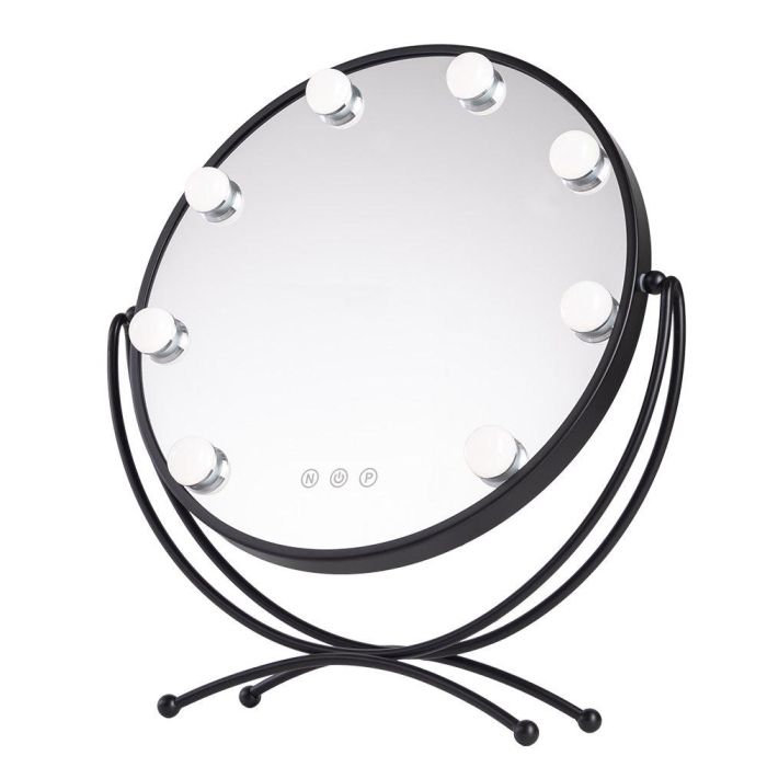 Espejo Iluminado Maquillaje LED 4200ºK 48x43Cm Negro 40.000H [SUN-KRS-430-B Espejo Iluminado Maquillaje LED 4200ºK 48x43Cm Negro 40.000H [SUN-KRS-430-B