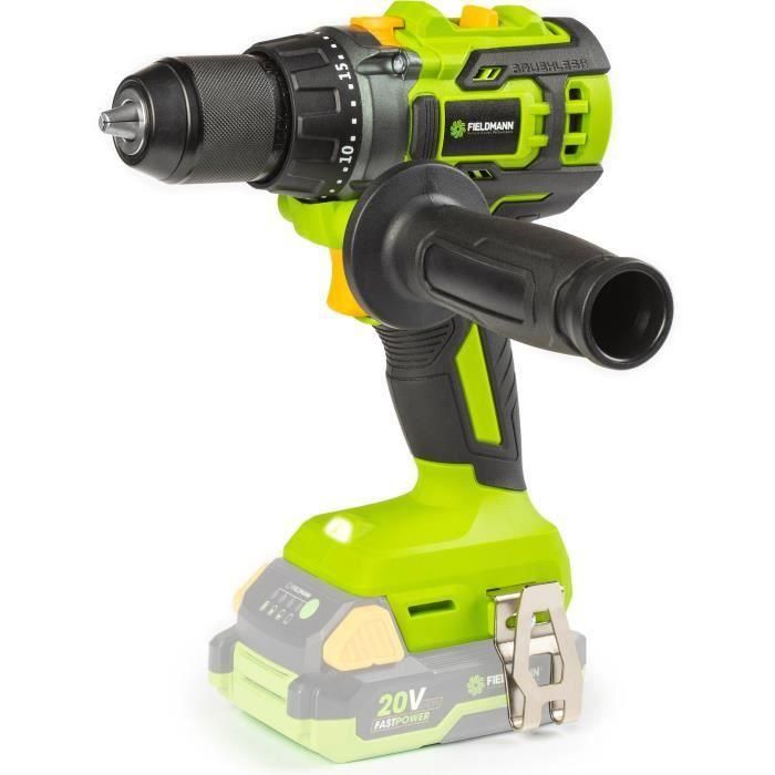 Taladro de impacto inalámbrico - FIELDMANN - 20V - Sin escobillas - 1900 rpm - 60 Nm - Batería y cargador no incluidos Taladro de impacto inalámbrico - FIELDMANN - 20V - Sin escobillas - 1900 rpm - 60 Nm - Batería y cargador no incluidos