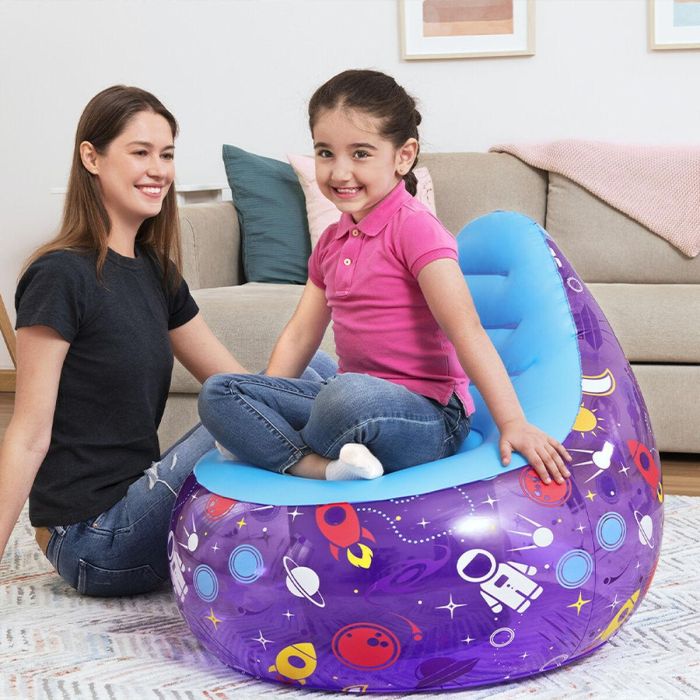 Bestway Sillon Hinchable con Luces Led Espacial 72x72x64 cm +3 Años Interior y Jardin 75122 21