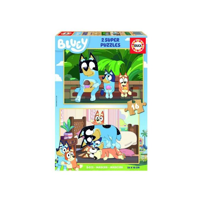 Educa Puzzle 2X16 Bluey Madera 19406