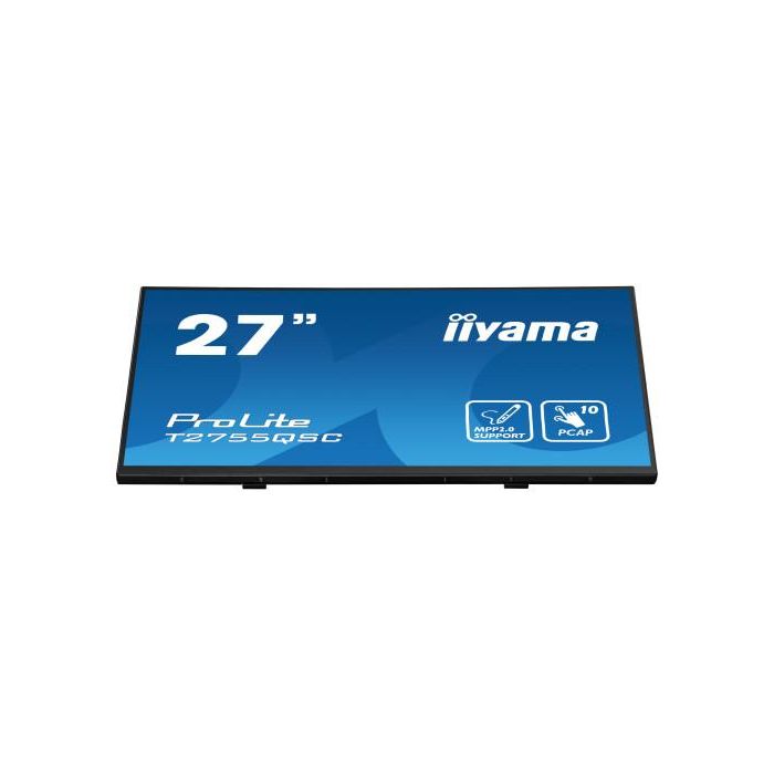 Monitor Iiyama 27" Ips Bonded Pcap 10P Touch, Mpp2.0 (Active Stylus) Supported, 2560X1440, Flat Bezel Free Glass Front, Hdmi, Displayport, 360Cd/M², Usb Hub 2X 3.2, Speakers, Bookstand (T2755QSC-B1) 8 Monitor Iiyama 27" Ips Bonded Pcap 10P Touch, Mpp2.0 (Active Stylus) Supported, 2560X1440, Flat Bezel Free Glass Front, Hdmi, Displayport, 360Cd/M², Usb Hub 2X 3.2, Speakers, Bookstand (T2755QSC-B1) 8