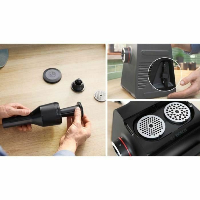 Bosch MFWS650B Picadora de carne Serie 6, 500 W, 3,5 kg/min, 3 rejillas Negra Bosch MFWS650B Picadora de carne Serie 6, 500 W, 3,5 kg/min, 3 rejillas Negra