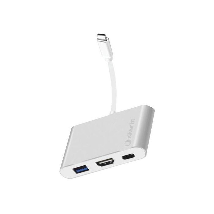 Hub Silver Ht Logan Usb-C A 3 En 1 (Usb-C, Usb 3.0, Hdmi)