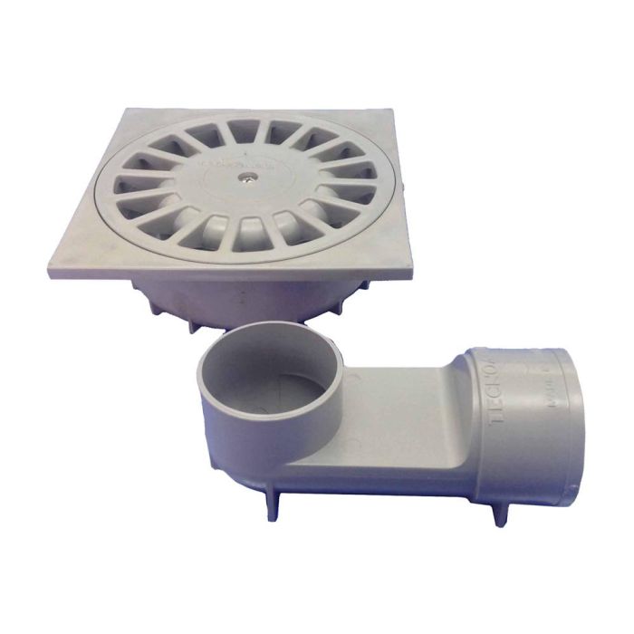 Tecnoagua Sumidero Sifonico 360º T-88 VH PVC 200x200x70.5mm / ø110-90mm