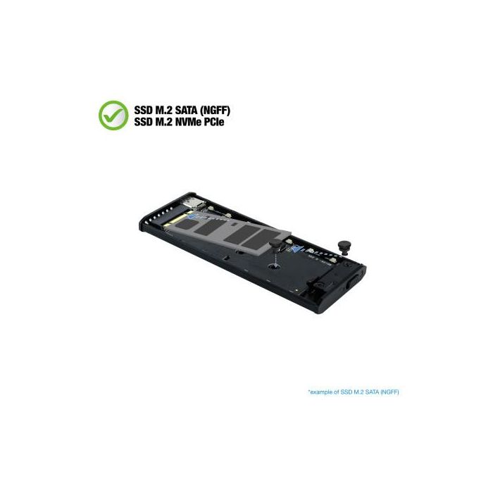 Tooq Caja Externa SSD M.2 NVMe TQE-2222B / USB 3.1 Gen2 / Sin Tornillos 4