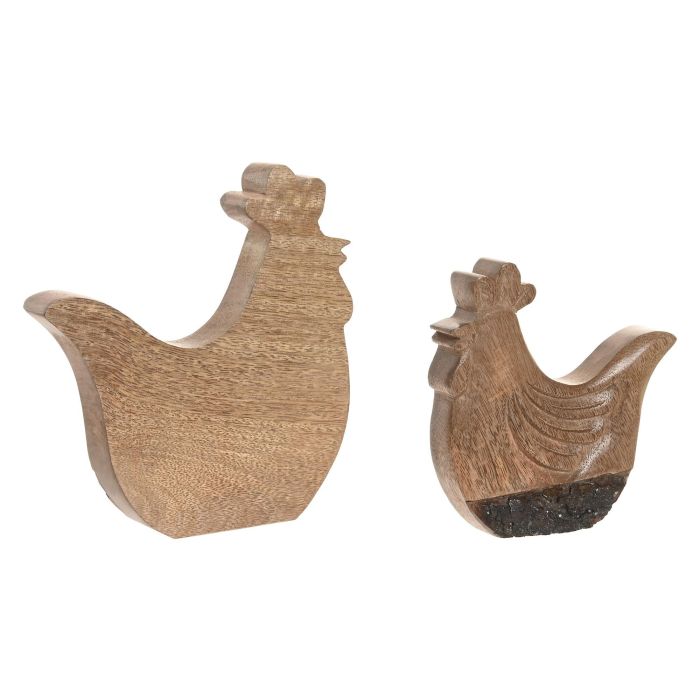Figura Cottage DKD Home Decor Marron 2.5 x 18 x 17 cm Set de 2 (4 Unidades) 2 Figura Cottage DKD Home Decor Marron 2.5 x 18 x 17 cm Set de 2 (4 Unidades) 2