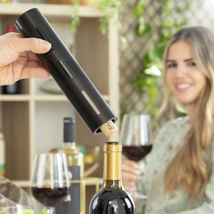 Sacacorchos Eléctrico con Accesorios para Vino Corking InnovaGoods 11 Sacacorchos Eléctrico con Accesorios para Vino Corking InnovaGoods 11