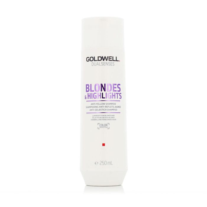 Goldwell BLONDES & HIGHLIGHTS Champú Anti-Amarillo para Rubio y Mechas, Realza Brillo y Protege Color, 250 ml Goldwell BLONDES & HIGHLIGHTS Champú Anti-Amarillo para Rubio y Mechas, Realza Brillo y Protege Color, 250 ml