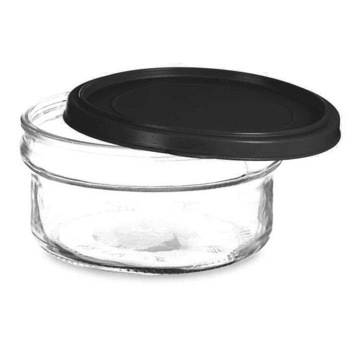 Fiambrera Cristal Redonda 415Ml Negro Vivalto 12X6CM (24 Unidades) 2 Fiambrera Cristal Redonda 415Ml Negro Vivalto 12X6CM (24 Unidades) 2