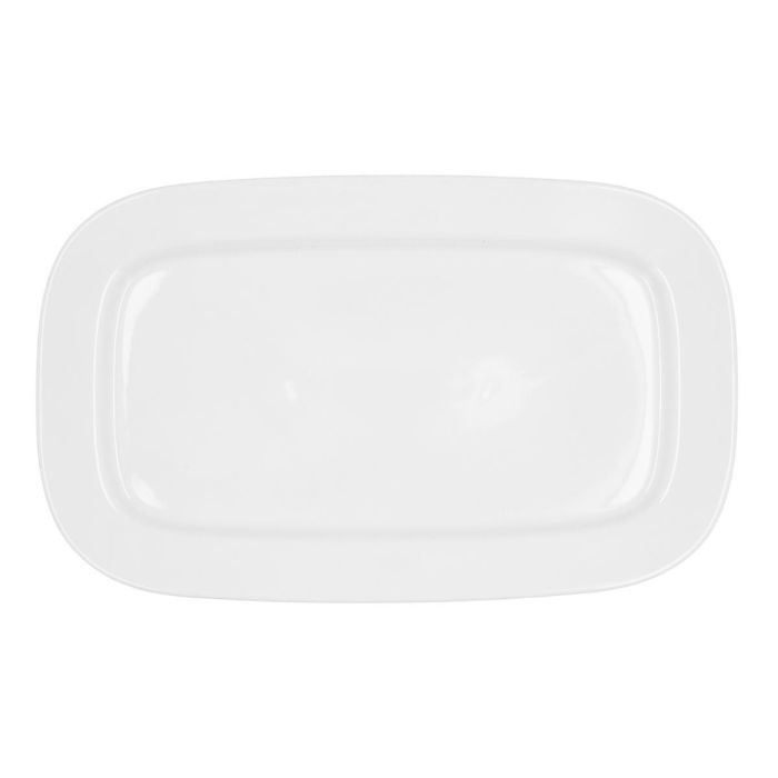Bidasoa Fuente Rectangular Glacial Porcelana 36x21 cm Pack 3 Unidades Profesional Hostelería Extra Resistente Apilable Lavavajillas Microondas