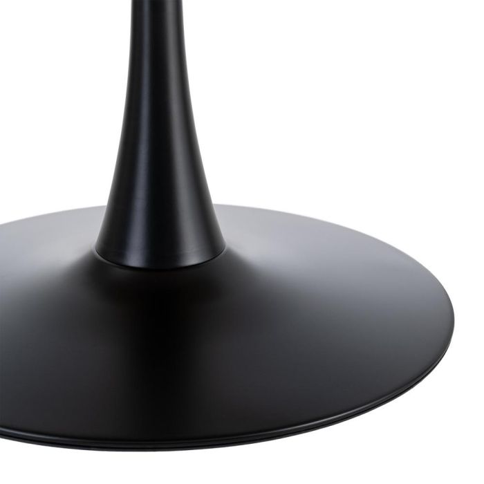 Mesa Comedor Negro Piedra Sinterizada 100 X 100 X 75 cm