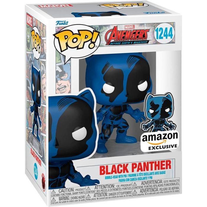 Figura POP Marvel Avengers 60th Anniversary Comic Black Panther with Pin Exclusive 1 Figura POP Marvel Avengers 60th Anniversary Comic Black Panther with Pin Exclusive 1