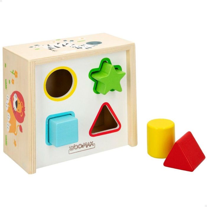 Puzzle Infantil de Madera Woomax Formas 13,5 x 7,5 x 13 cm (6 Unidades) 3