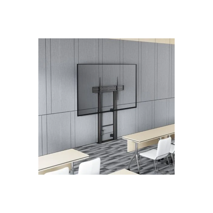 Aisens FWF100E-351 Soporte de Suelo Giratorio Inclinable Nivelable para TV de 60-100" hasta 120kg Negro