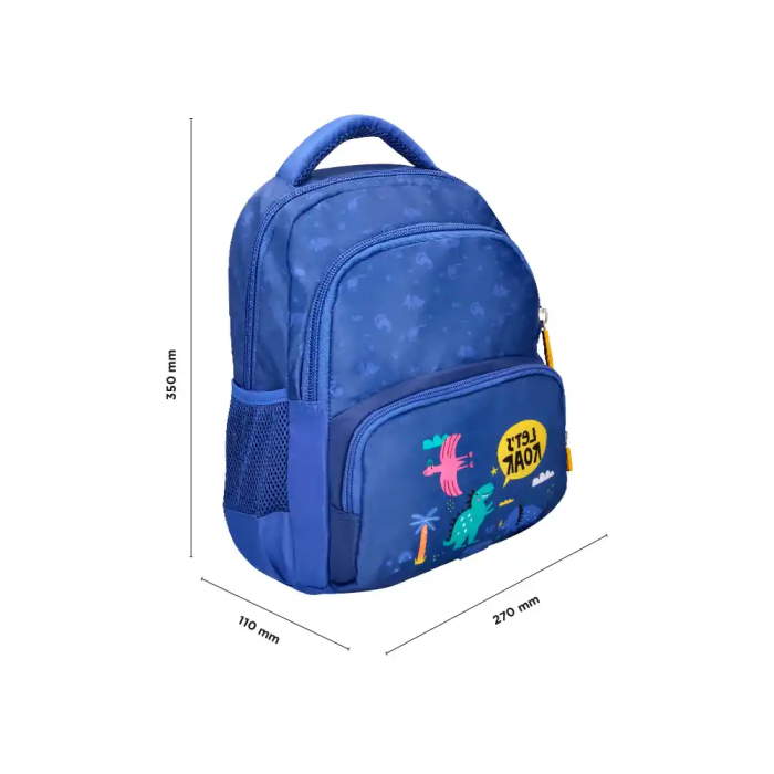 Liderpapel Mochila Multibolsillo Infantil Dino Azul 350x110x270 mm 1