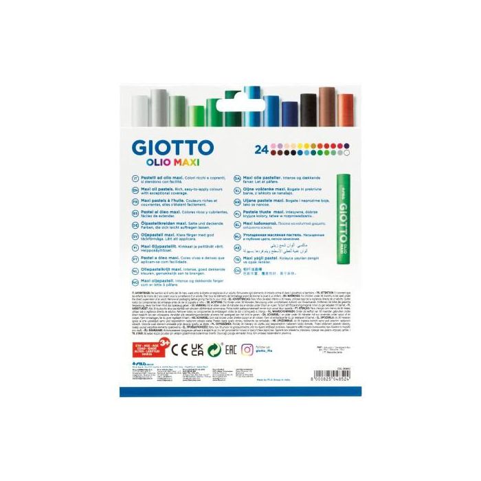 Giotto Estuche con Asa F293800 de 24 Barras de Pintura Óleo, Colores Surtidos 0 Giotto Estuche con Asa F293800 de 24 Barras de Pintura Óleo, Colores Surtidos 0