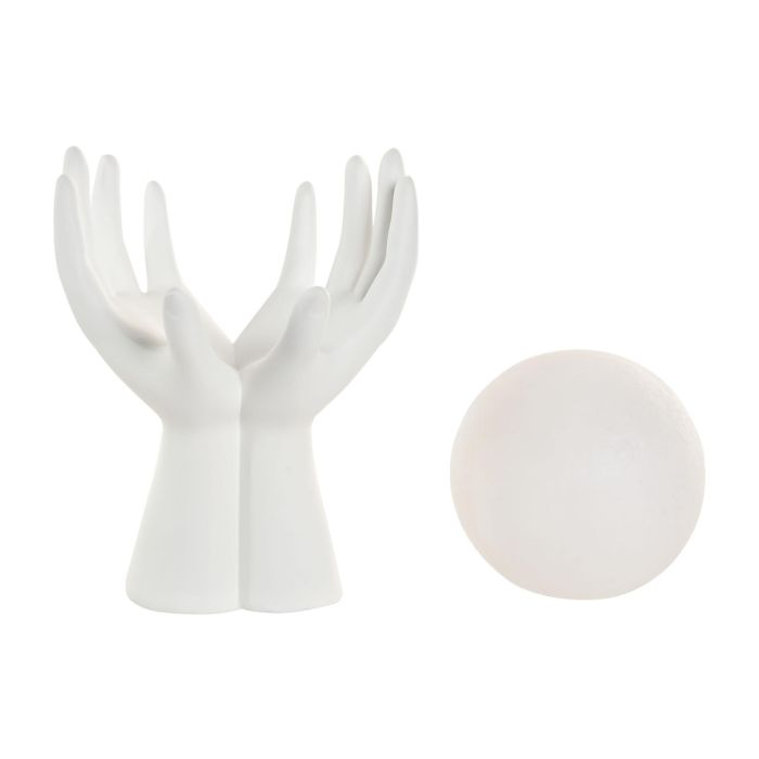 Decoracion Luminosa Moderno DKD Home Decor Blanco 11 x 18.5 x 12.5 cm (4 Unidades) 2