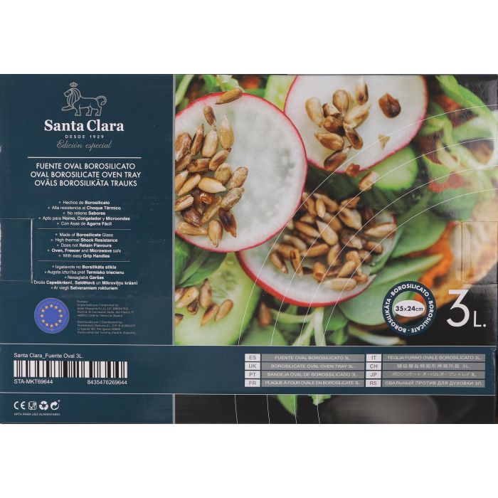 Inde Fuente Oval para Horno de Borosilicato 3 Litros (2 Unidades) 4
