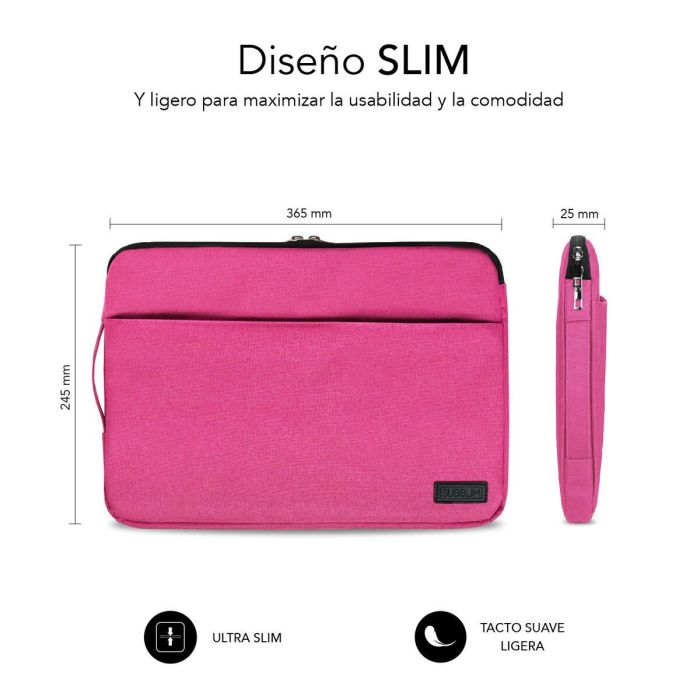SUBBLIM Maletin Urban Laptop Sleeve 13,3-14" Pink 1