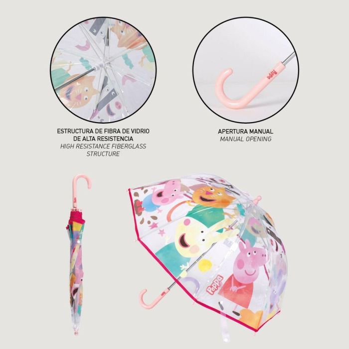 Cerdá Paraguas Burbuja Poe Manual Peppa Pig para Niños Multicolor (+3 años) 5 Cerdá Paraguas Burbuja Poe Manual Peppa Pig para Niños Multicolor (+3 años) 5