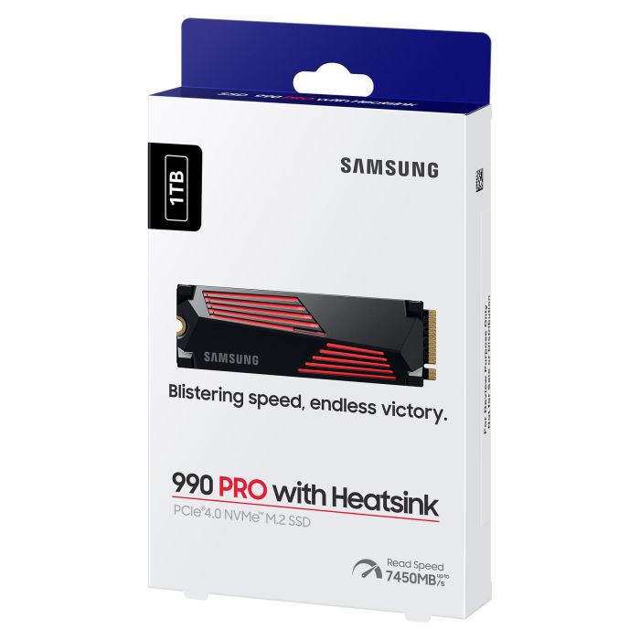 Samsung MZ-V9P1T0 M.2 1TB 990 PRO Heatsink NVMe PCIe 4.0 x 4 7450 MB/s
