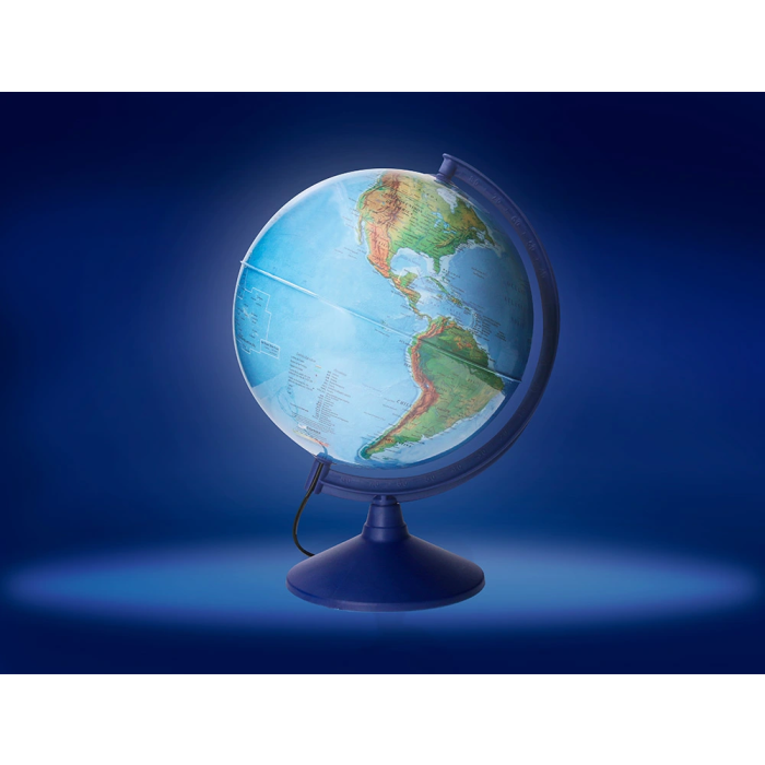 Liderpapel Globo terráqueo con luz físico y político escribible diámetro 30 cm 5