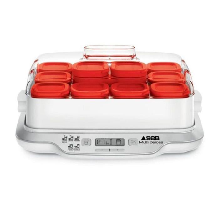 Seb Yaustiere 6 macetas 140 ml, yogures y postres caseros, 5 programas automáticos, 100 % BPA sin BPA, fabricado en Francia YY5114FB Seb Yaustiere 6 macetas 140 ml, yogures y postres caseros, 5 programas automáticos, 100 % BPA sin BPA, fabricado en Francia YY5114FB