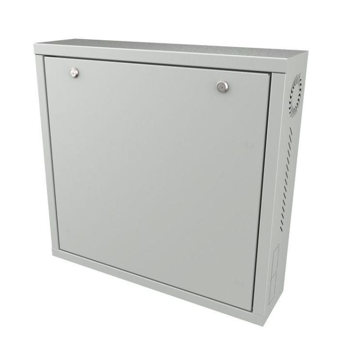 Lanview Armario Rack 19 pulgadas 1U para Grabador DVR NVR Videovigilancia Montaje Pared Slim Seguridad Doble Cerradura VESA Gris 1