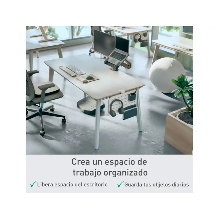Leitz Organizador de Escritorio Ergo, Negro, Soporte para Portátil, 420x250 mm 3