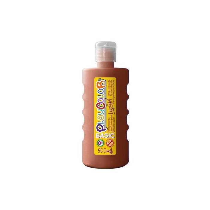 Playcolor Témpera Líquida Basic Marrón Botella 500 mL