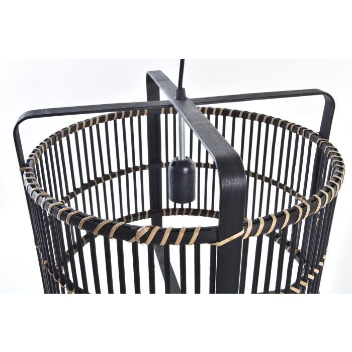 DKD Home Decor Lámpara de Techo Colonial Negra de Bambú, con 1 Bombilla E27 50W 220V, 40cm Ancho x 40cm Largo x 35cm Alto 3 DKD Home Decor Lámpara de Techo Colonial Negra de Bambú, con 1 Bombilla E27 50W 220V, 40cm Ancho x 40cm Largo x 35cm Alto 3