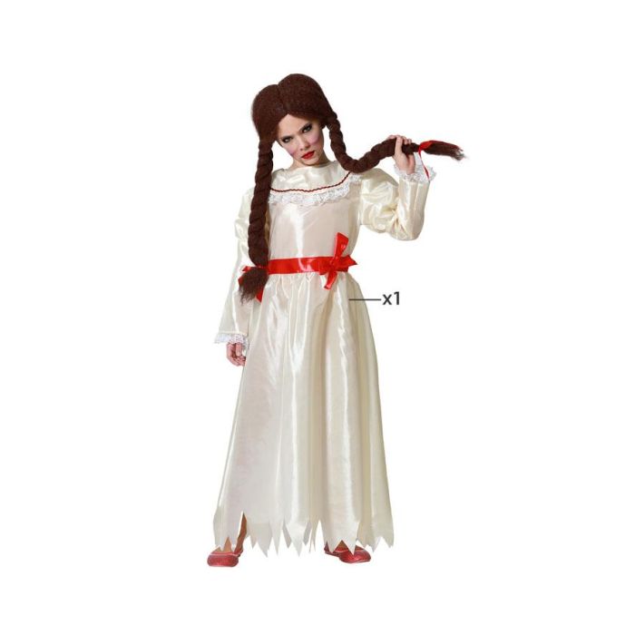 Disfraz Muñeca Porcelana Niña 3-4 Años Halloween Blanco Disfraz Muñeca Porcelana Niña 3-4 Años Halloween Blanco