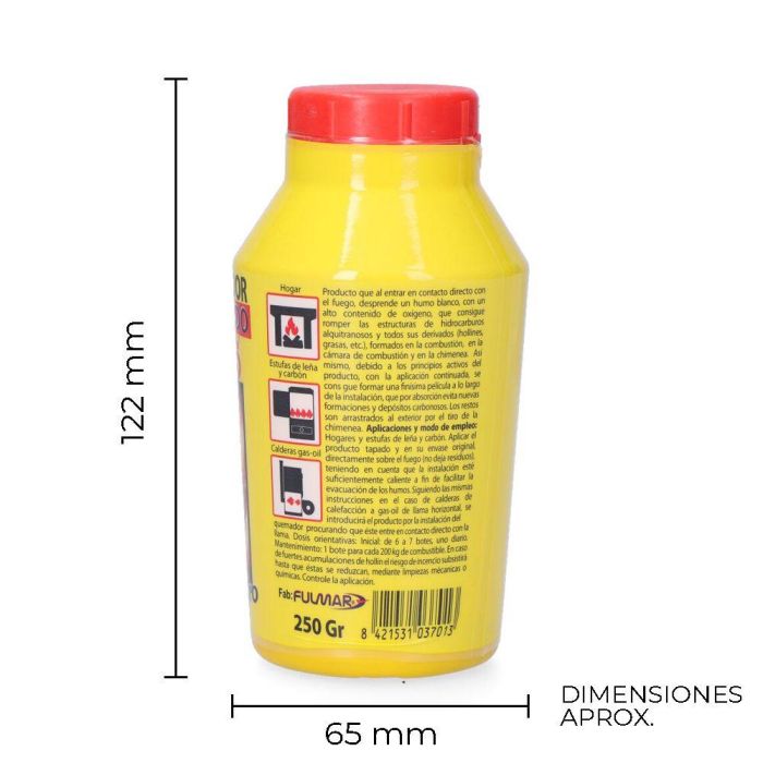 Mauris 03701 Deshollinador concentrado para chimeneas, estufas y calderas - 250 g