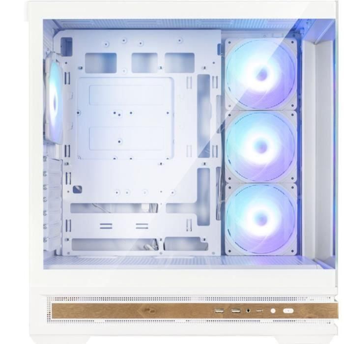 Zalman P40 NAMU WHITE Midi Tower PC Blanco ATX/Micro-ATX/Mini-ITX, Ventiladores Preinstalados, USB 3.2 Gen 1/Gen 2 2