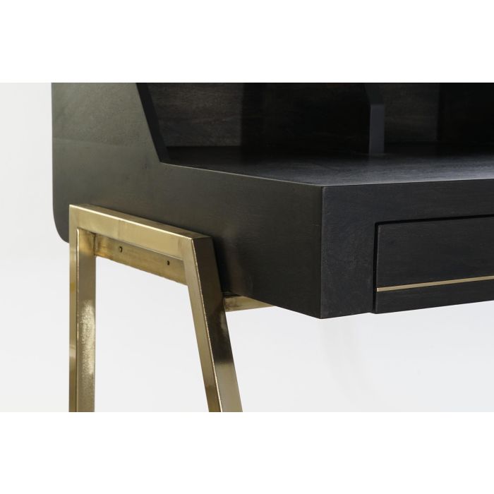 Escritorio Home Office DKD Home Decor Negro Dorado 70 x 93.5 x 119 cm 2 Escritorio Home Office DKD Home Decor Negro Dorado 70 x 93.5 x 119 cm 2