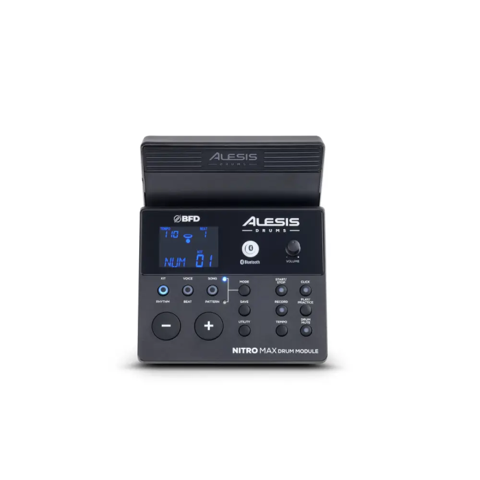 Alesis Nitro Max Kit Batería Electrónica con Parches de Malla Premium, Caja de 10", Tambores de 8", Bombo, Platillos de 10" con Choke y Módulo con Bluetooth 5