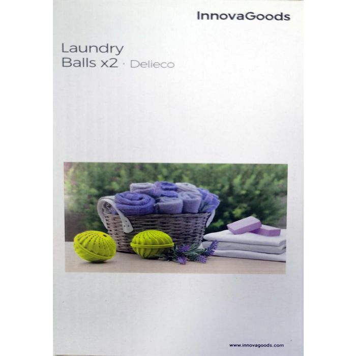 Bolas para Lavar la Ropa sin Detergente Delieco InnovaGoods Pack de 2 uds 12 Bolas para Lavar la Ropa sin Detergente Delieco InnovaGoods Pack de 2 uds 12