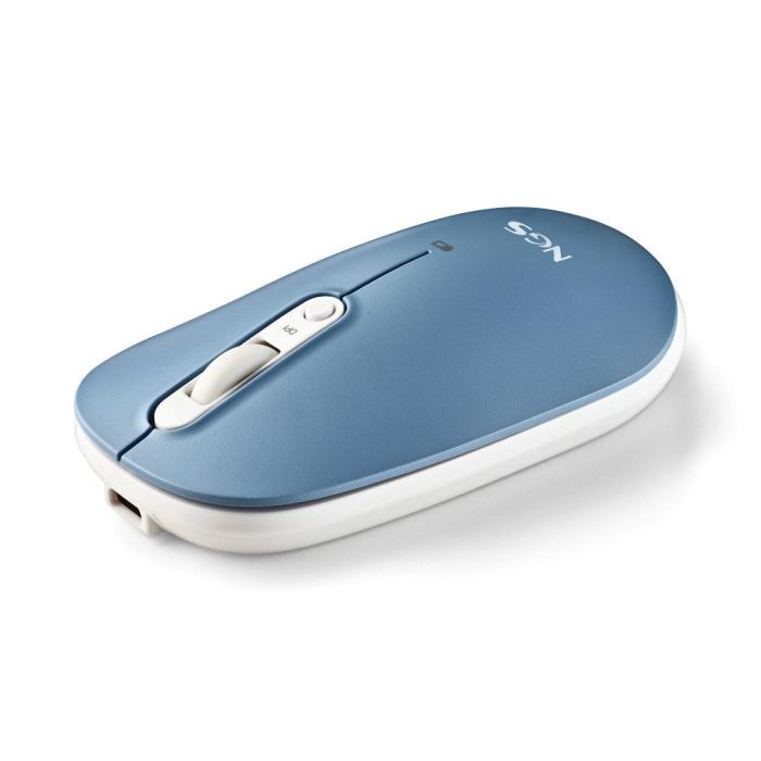 Ratón Inalámbrico por Bluetooth NGS Shell-RB/ Batería recargable/ Hasta 1600 DPI/ Azul/ Blanco/ Rosa 1 Ratón Inalámbrico por Bluetooth NGS Shell-RB/ Batería recargable/ Hasta 1600 DPI/ Azul/ Blanco/ Rosa 1