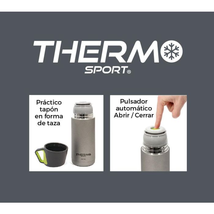 Termo Inox para Mate 500 ml con Taza - Thermosport (8 Unidades) 1 Termo Inox para Mate 500 ml con Taza - Thermosport (8 Unidades) 1