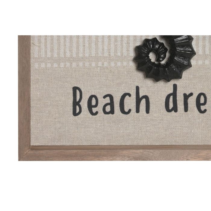 DKD Home Decor Cuadro Atlantico Beige Blanco 25 x 25 x 2.5 cm (6 Unidades) MDF Resina