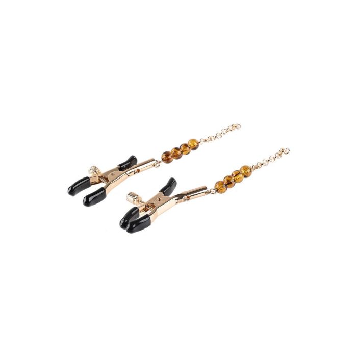 Cadena Con Pinzas Para Pezones Sportsheets Amber Beaded 11 Cadena Con Pinzas Para Pezones Sportsheets Amber Beaded 11