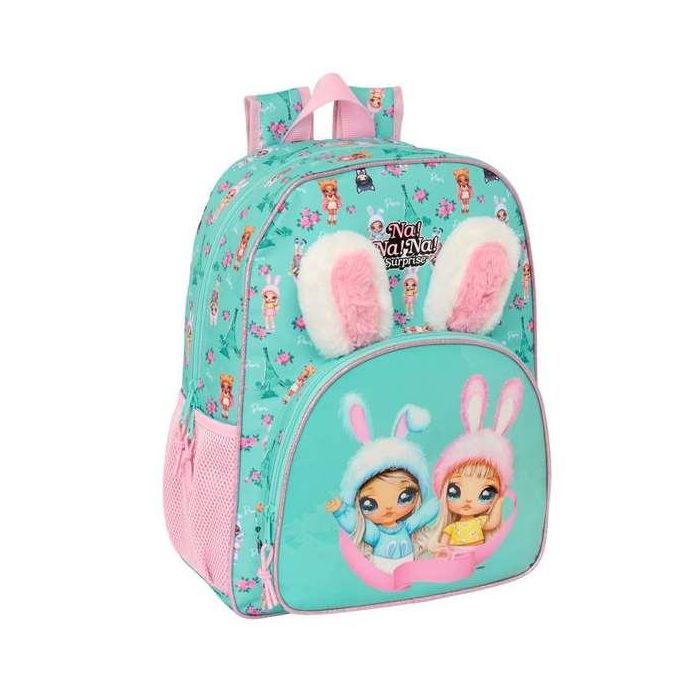 Mochila Escolar Na!Na!Na! Surprise Bunny Rosa Turquesa 33 x 42 x 14 cm