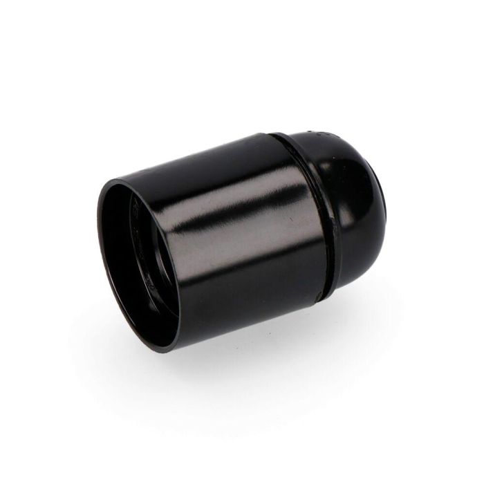 Portalamparas de bakelita reforzado e27 negro (retractilado) (22285) edm Portalamparas de bakelita reforzado e27 negro (retractilado) (22285) edm