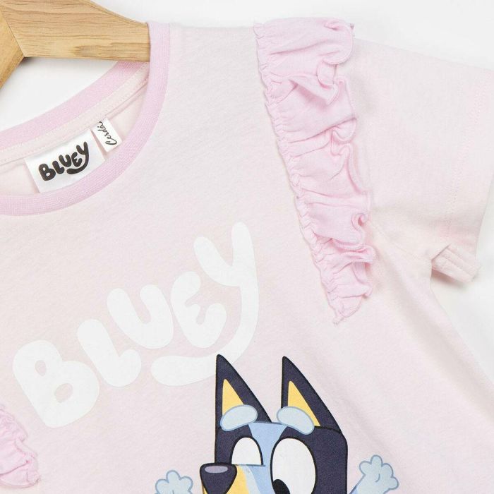 Camiseta de Manga Corta Infantil Bluey Rosa claro 1