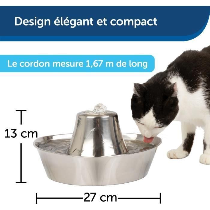 Fuente - PETSAFE - SEASIDE - Acero inoxidable - 1,8 L 5 Fuente - PETSAFE - SEASIDE - Acero inoxidable - 1,8 L 5