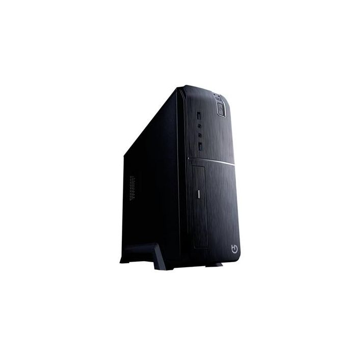 Hiditec SLM20 PRO Torre PC Micro ATX Negro | Chasis SECC Compacto para Hogar/Oficina | USB 3.0, Bahía Slim ODD, Compatible ATX, Posición Vertical/Horizontal